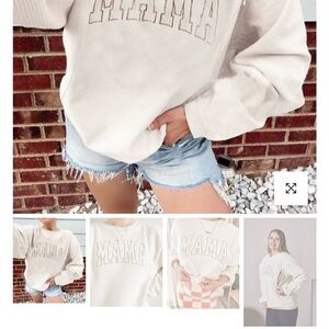 Cream 'MAMA' Women's Nursing Sweater